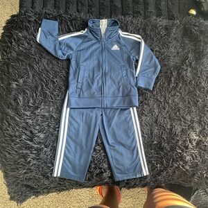 Adidas Navy Tracksuit with White Accents